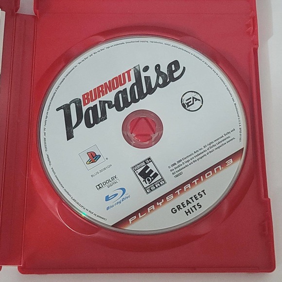 Burnout Paradise (PlayStation 3, PS3, 2008) Greatest Hits Complete CIB - Tested - Picture 4 of 4